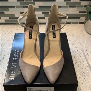 Asymmetric strappy heels